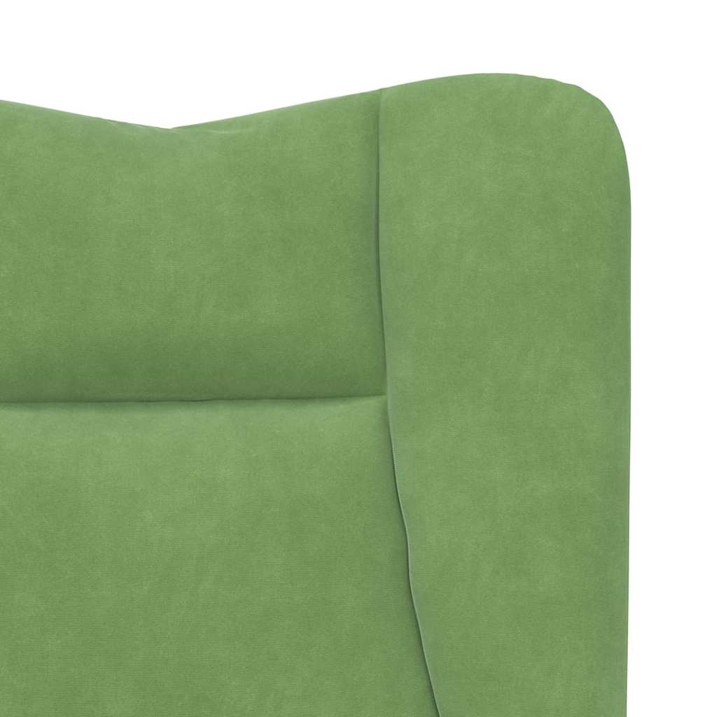Fauteuil relaxant Vert clair 63 x 67 x 94 cm Velours - XIOS