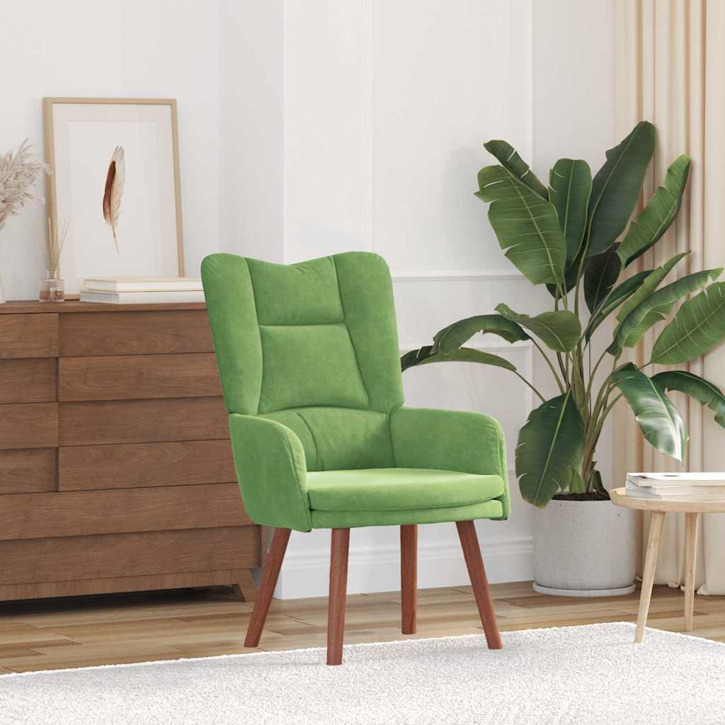 Fauteuil relaxant Vert clair 63 x 67 x 94 cm Velours - XIOS