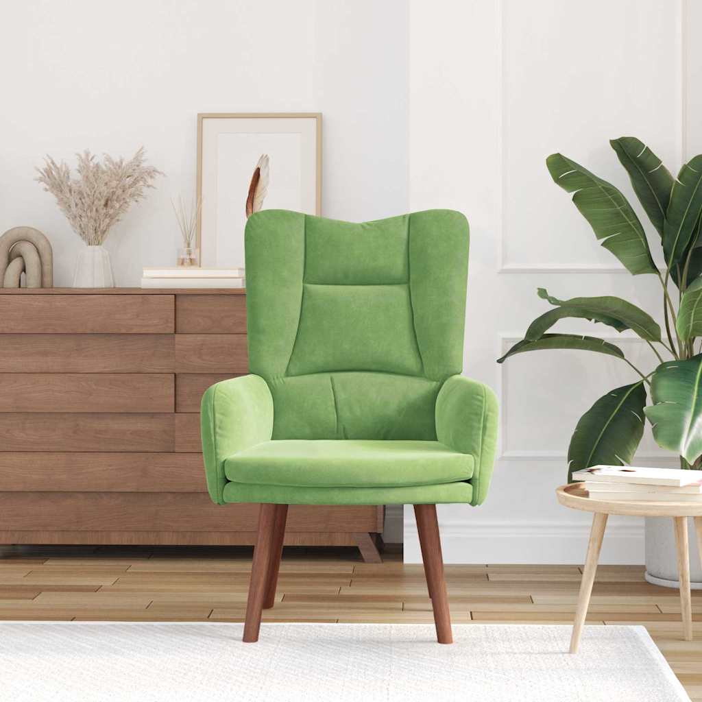 Fauteuil relaxant Vert clair 63 x 67 x 94 cm Velours - XIOS