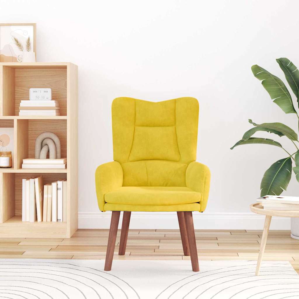 Fauteuil relaxant Jaune 63 x 67 x 94 cm Velours - XIOS