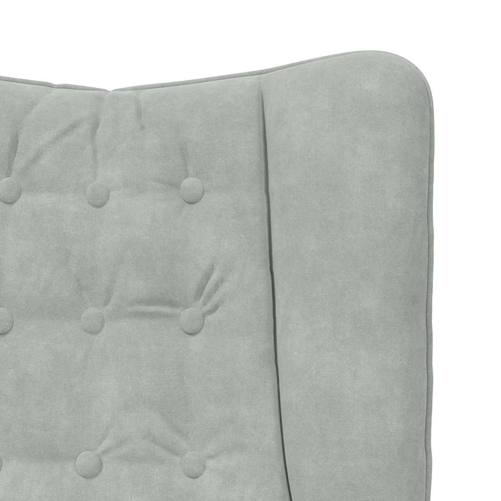 Fauteuil relaxant Gris clair 63 x 67 x 94 cm Velours - XIOS