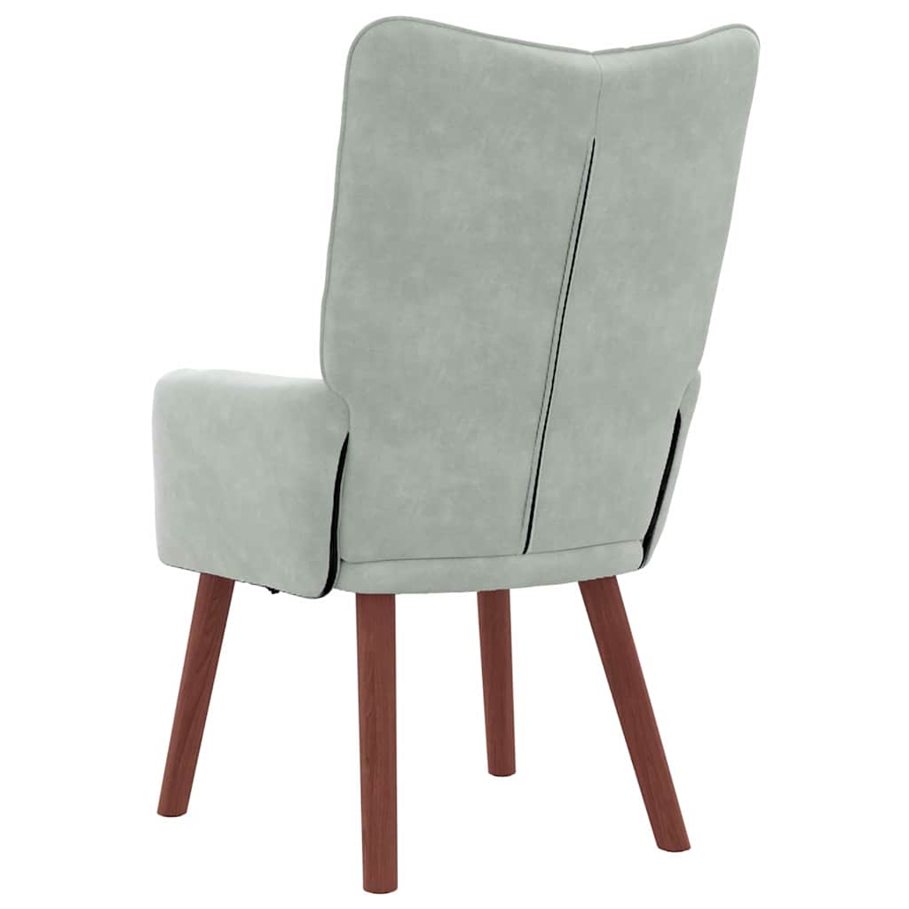 Fauteuil relaxant Gris clair 63 x 67 x 94 cm Velours - XIOS
