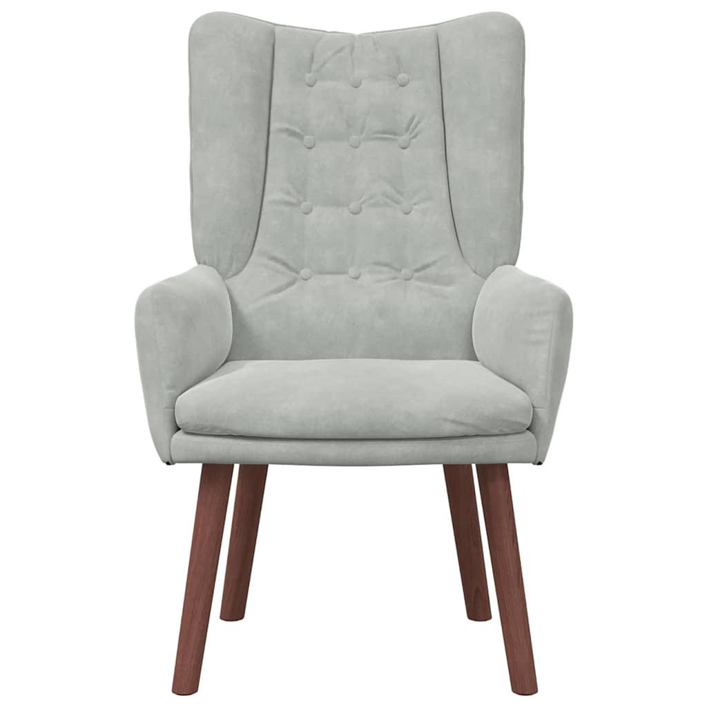 Fauteuil relaxant Gris clair 63 x 67 x 94 cm Velours - XIOS