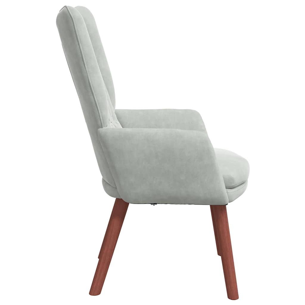 Fauteuil relaxant Gris clair 63 x 67 x 94 cm Velours - XIOS