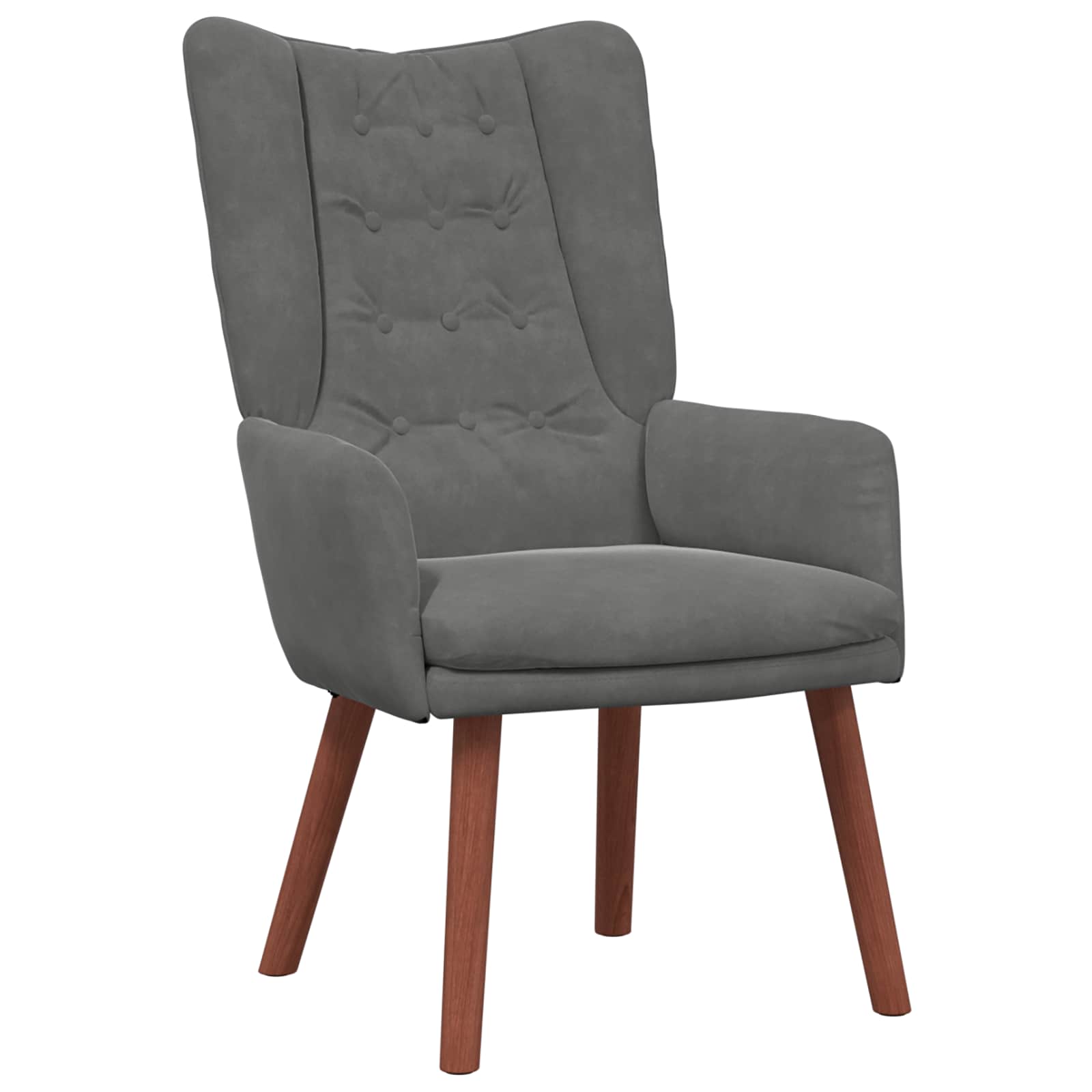 fauteuil Gris foncé 63 x 67 x 94 cm Velours - XIOS