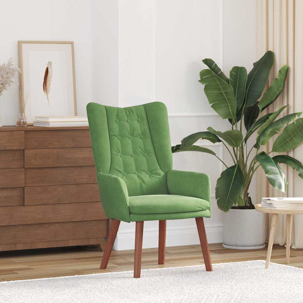 Fauteuil relaxant Vert clair 63 x 67 x 94 cm Velours - XIOS
