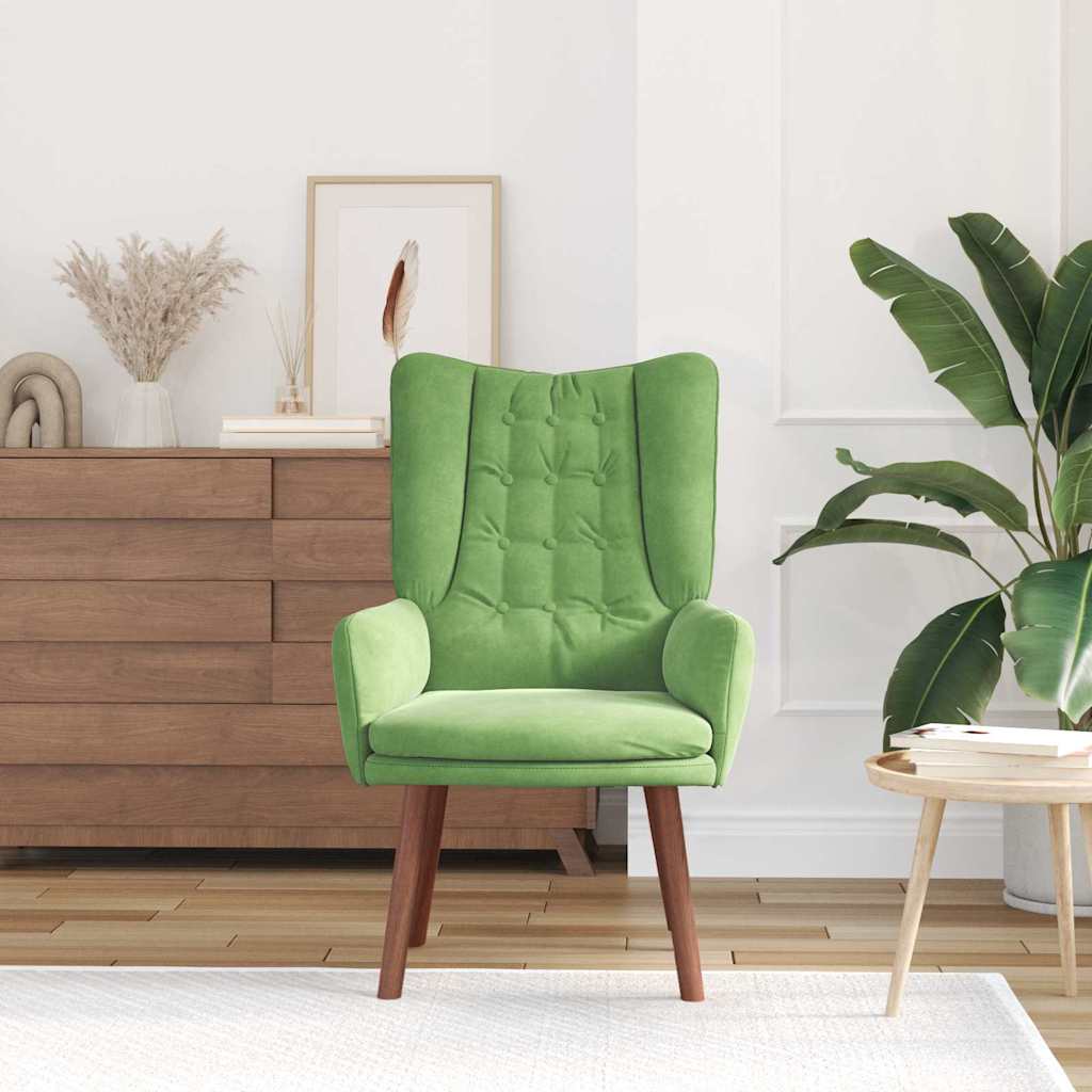 Fauteuil relaxant Vert clair 63 x 67 x 94 cm Velours - XIOS