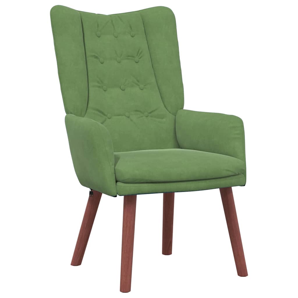 Fauteuil relaxant Vert clair 63 x 67 x 94 cm Velours - XIOS