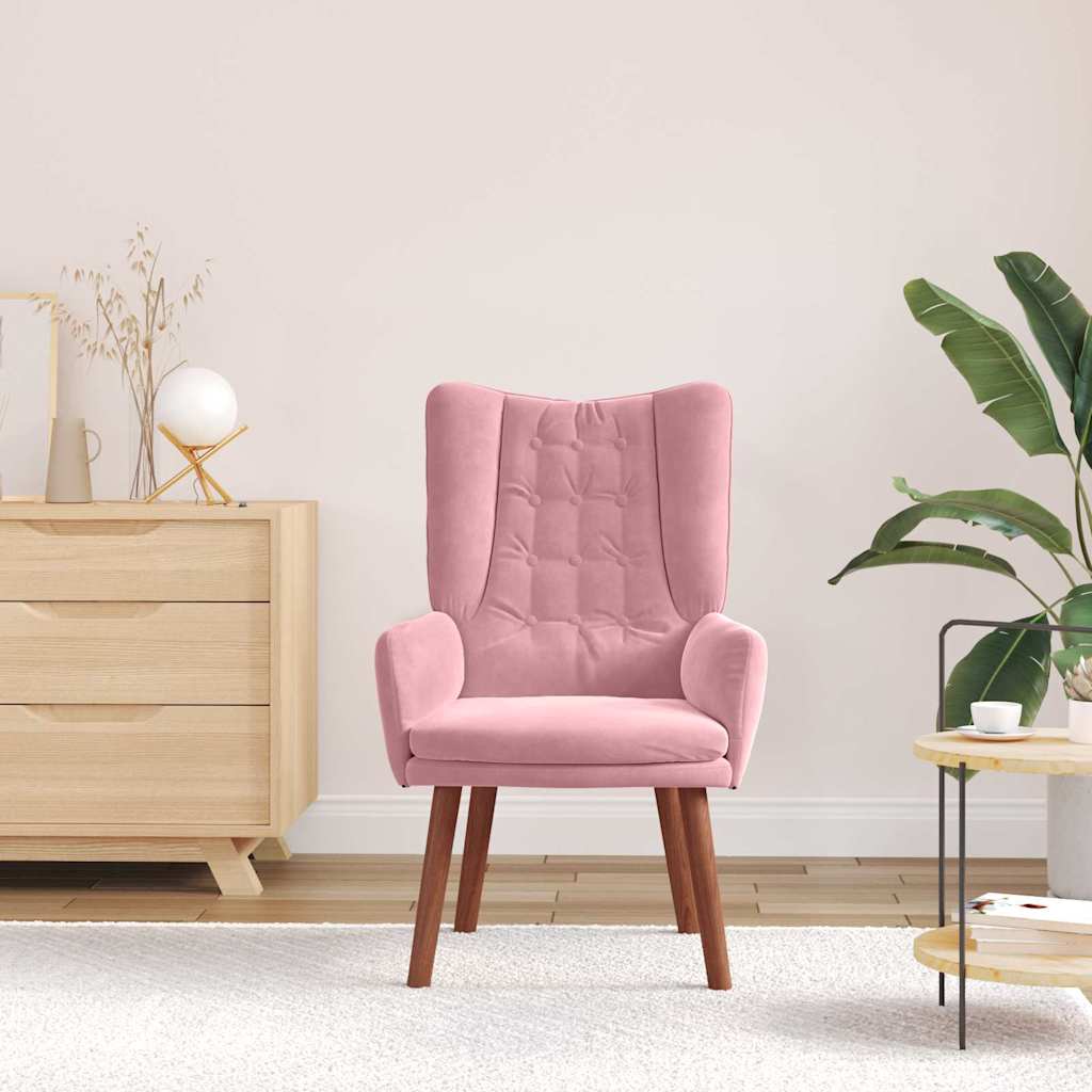 Fauteuil relaxant Rose 63 x 67 x 94 cm Velours - XIOS