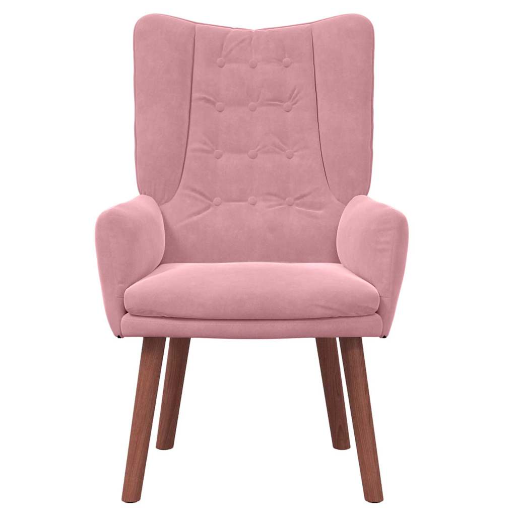Fauteuil relaxant Rose 63 x 67 x 94 cm Velours - XIOS