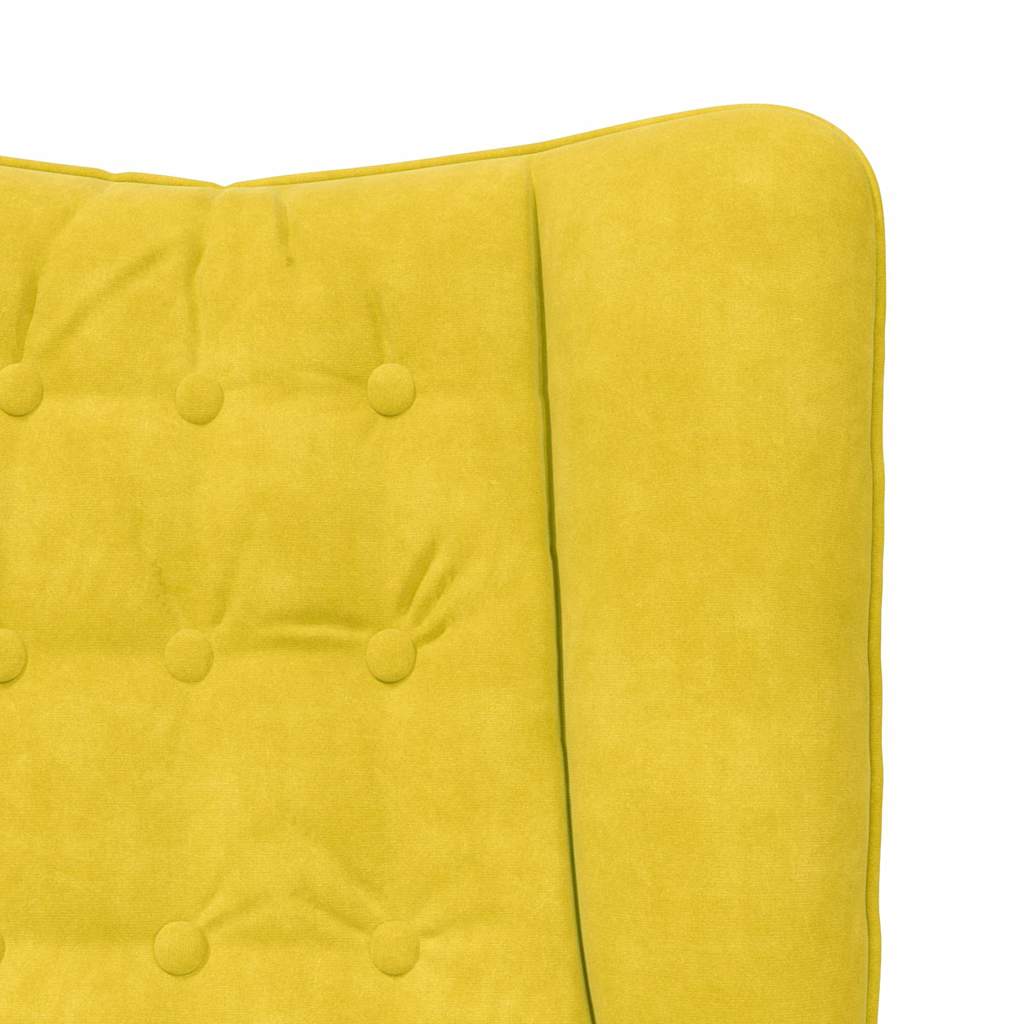Fauteuil relaxant Jaune 63 x 67 x 94 cm Velours - XIOS