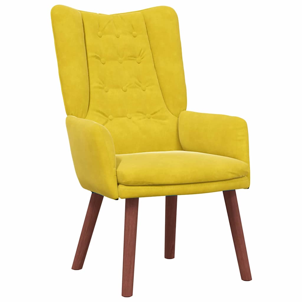 Fauteuil relaxant Jaune 63 x 67 x 94 cm Velours - XIOS