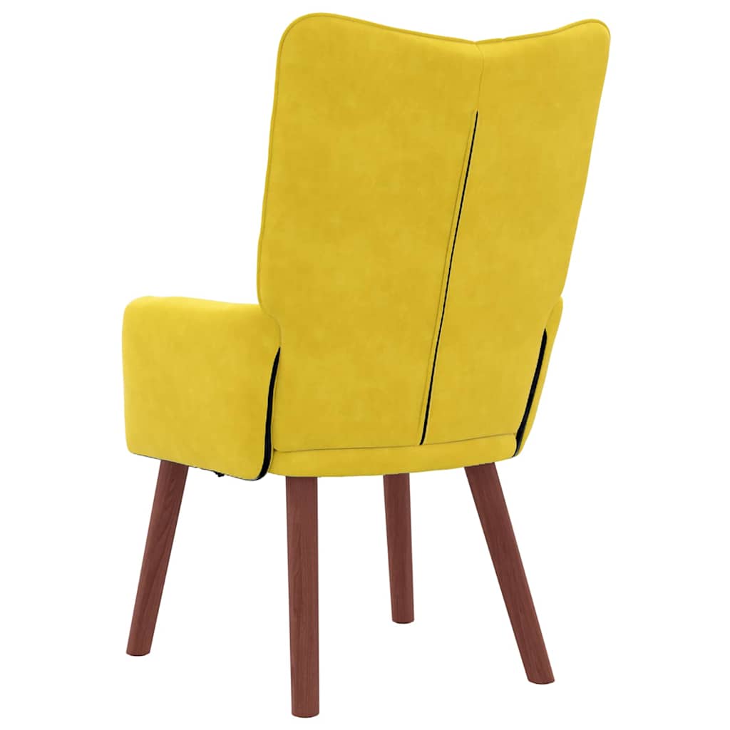 Fauteuil relaxant Jaune 63 x 67 x 94 cm Velours - XIOS