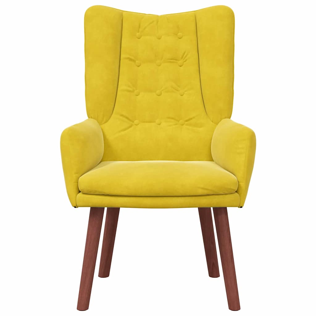 Fauteuil relaxant Jaune 63 x 67 x 94 cm Velours - XIOS