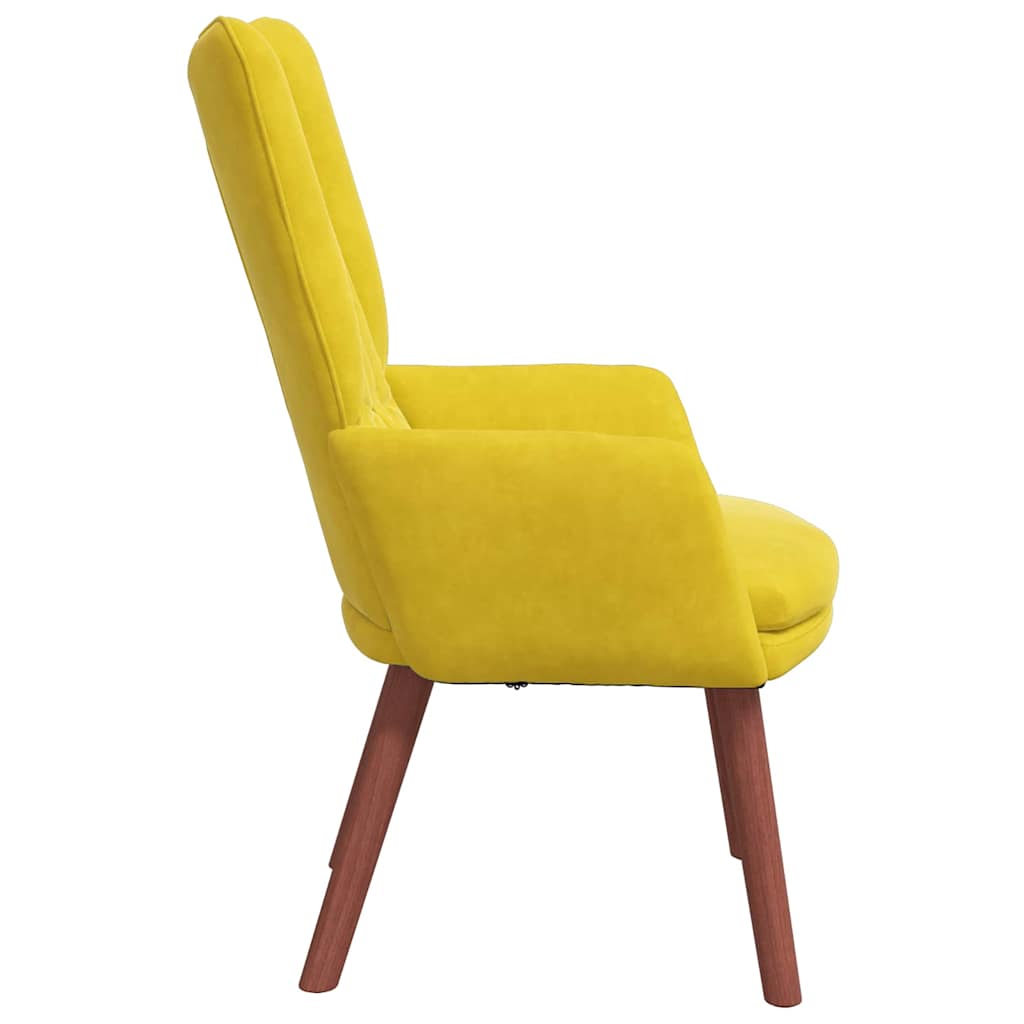 Fauteuil relaxant Jaune 63 x 67 x 94 cm Velours - XIOS