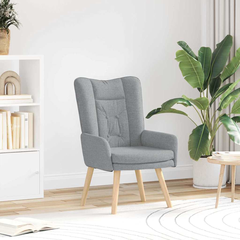 Fauteuil relaxant Gris clair 63 x 67 x 94 cm tissu - XIOS