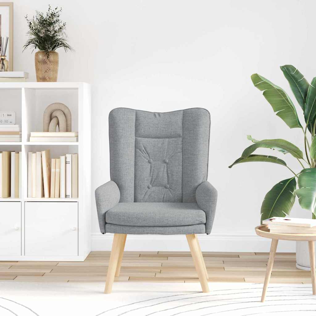 Fauteuil relaxant Gris clair 63 x 67 x 94 cm tissu - XIOS