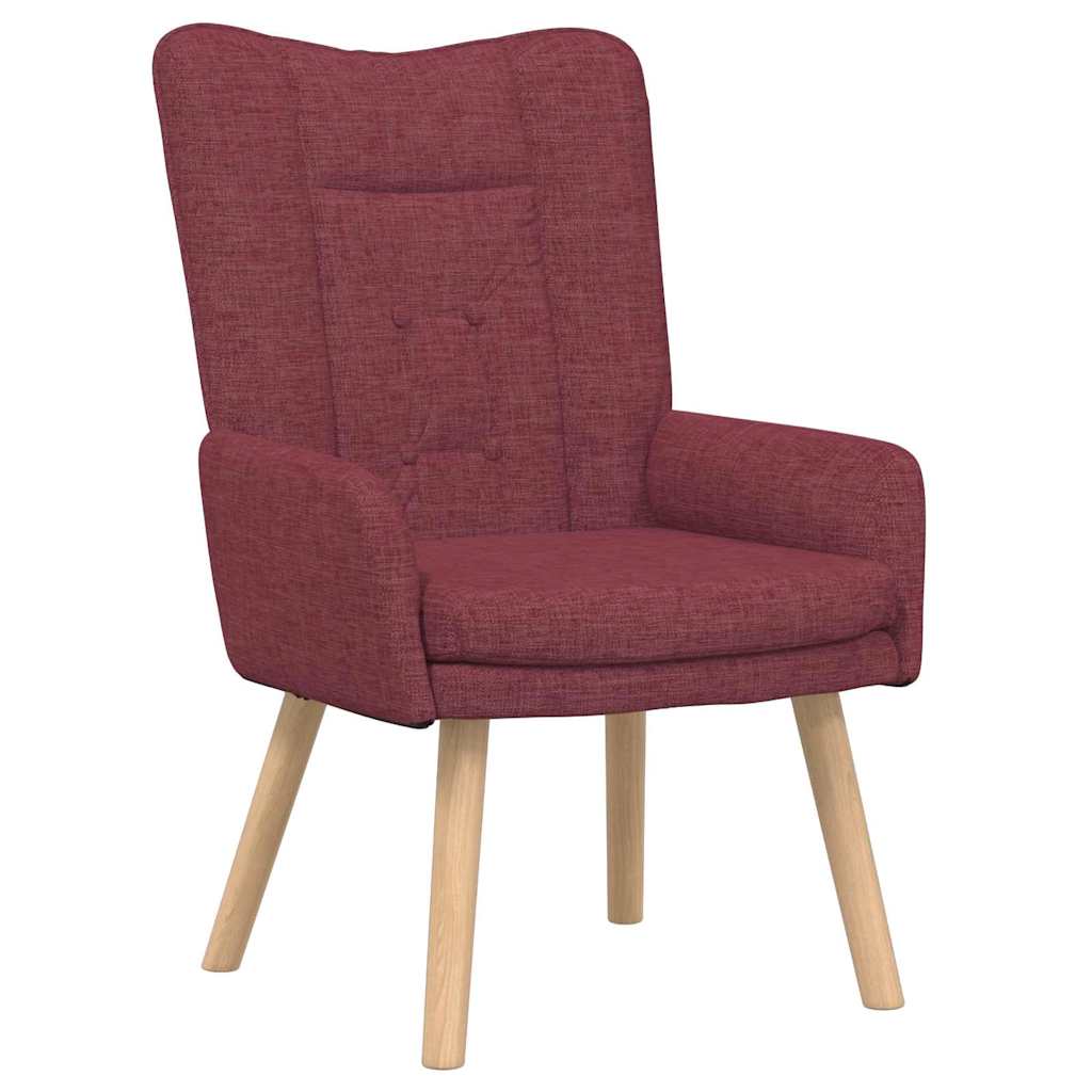 Fauteuil relaxant Rouge bordeaux 63 x 67 x 94 cm tissu - XIOS