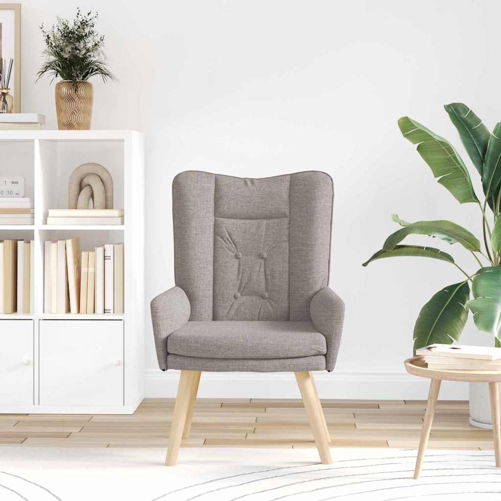 Fauteuil relaxant Taupe 63 x 67 x 94 cm tissu - XIOS