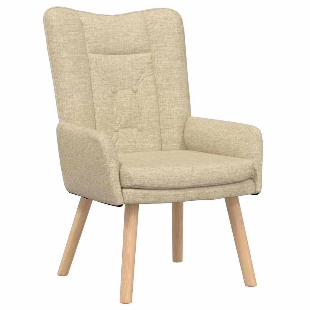 Fauteuil relaxant Crème 63 x 67 x 94 cm tissu - XIOS