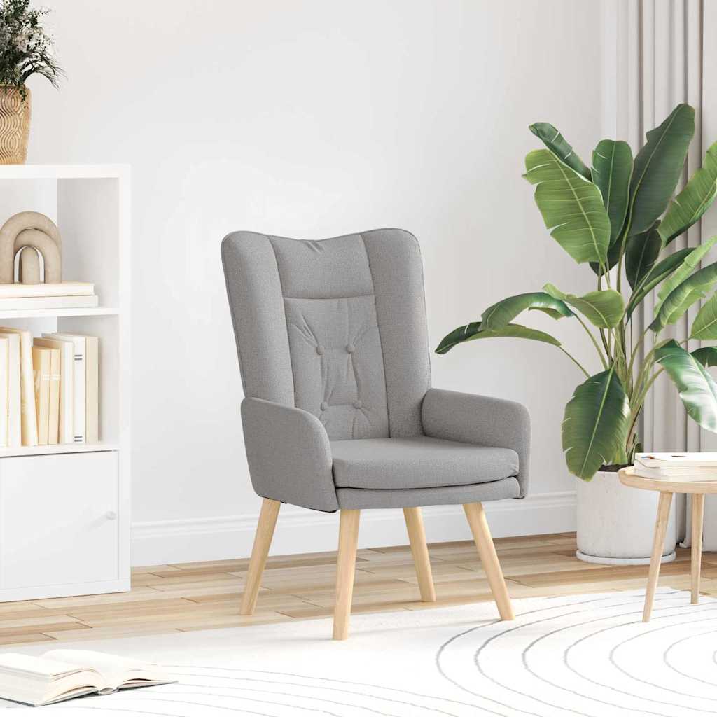Fauteuil relaxant Gris nuage 63 x 67 x 94 cm tissu - XIOS