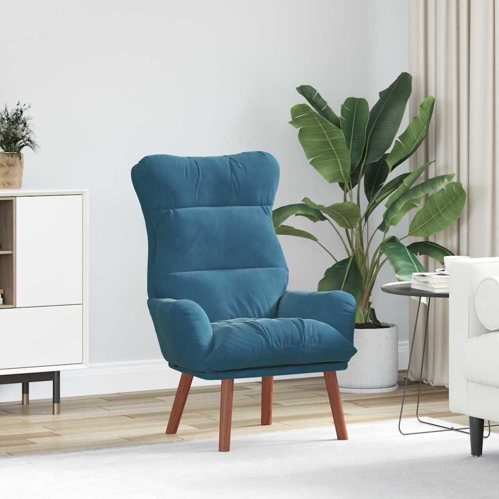 Fauteuil relaxant Bleu 69 x 74 x 93 cm Velours - XIOS