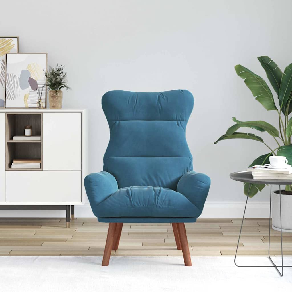 Fauteuil relaxant Bleu 69 x 74 x 93 cm Velours - XIOS