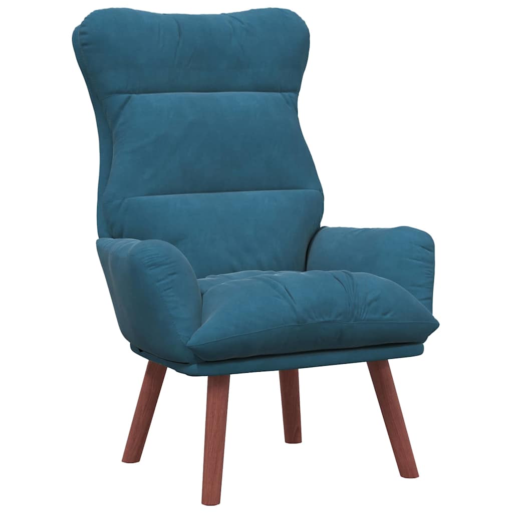 Fauteuil relaxant Bleu 69 x 74 x 93 cm Velours - XIOS