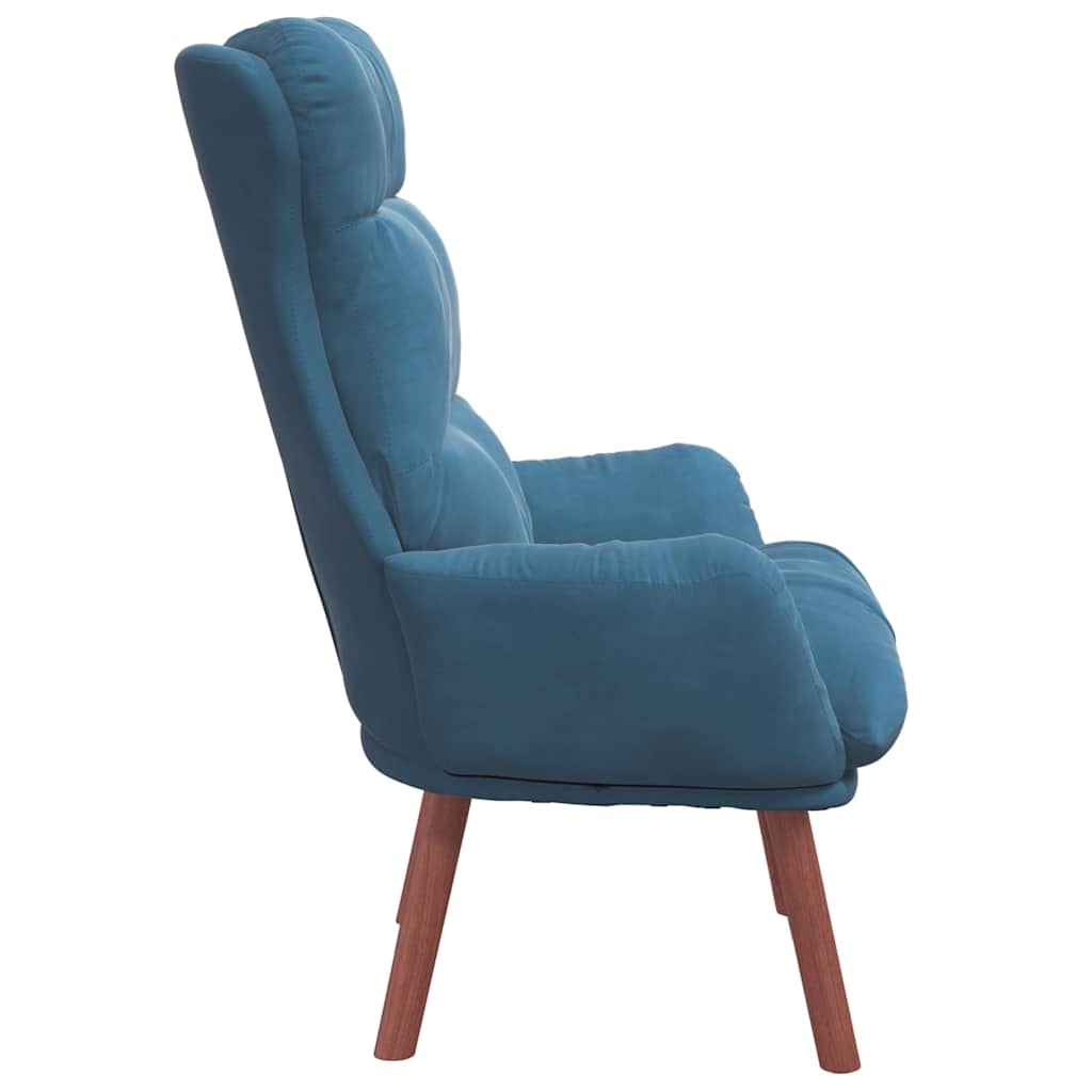 Fauteuil relaxant Bleu 69 x 74 x 93 cm Velours - XIOS
