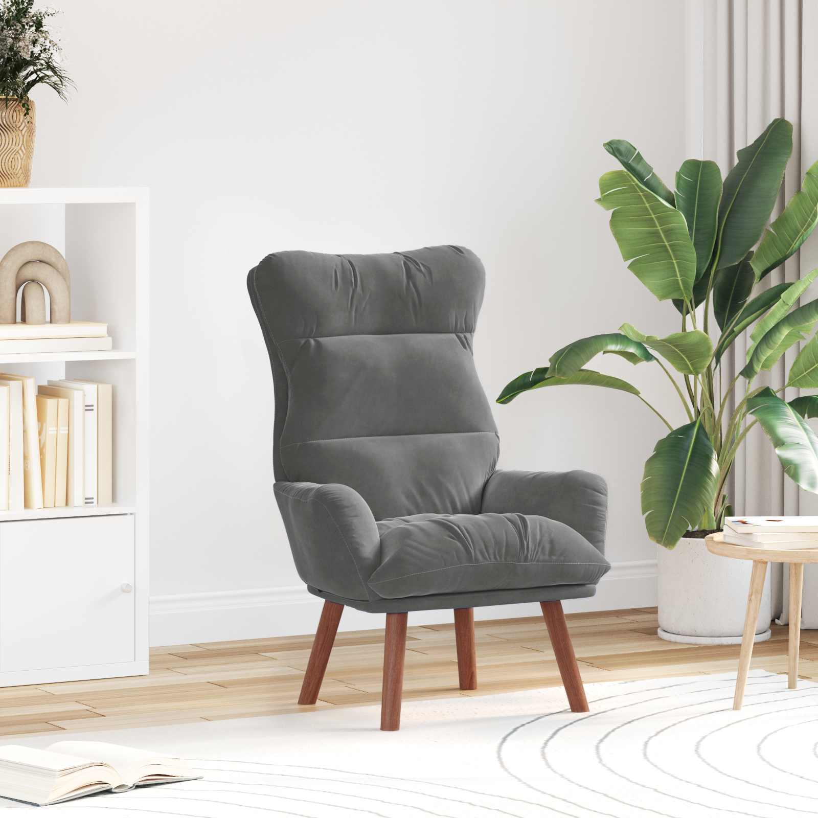 fauteuil Gris foncé 69 x 74 x 93 cm Velours - XIOS