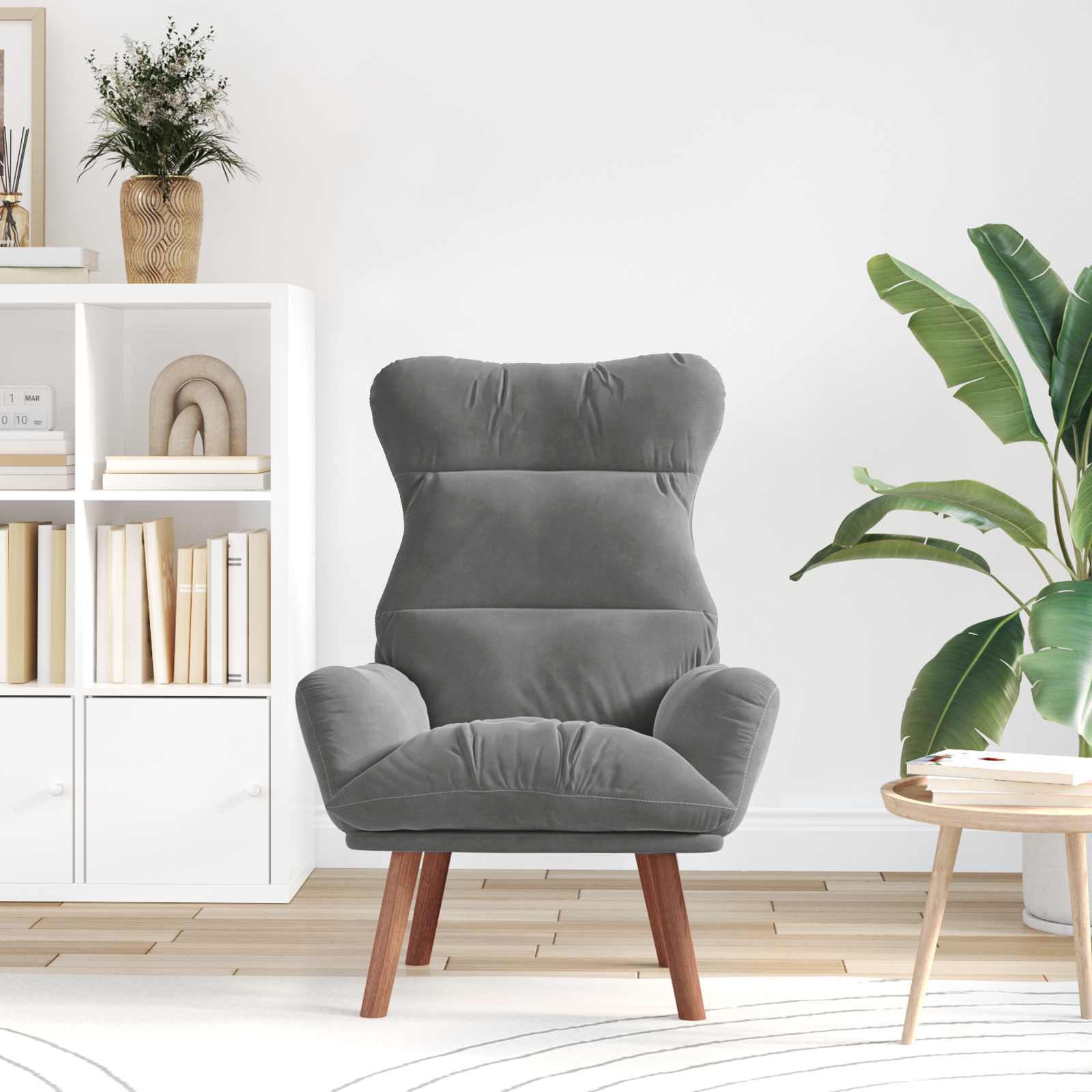 fauteuil Gris foncé 69 x 74 x 93 cm Velours - XIOS