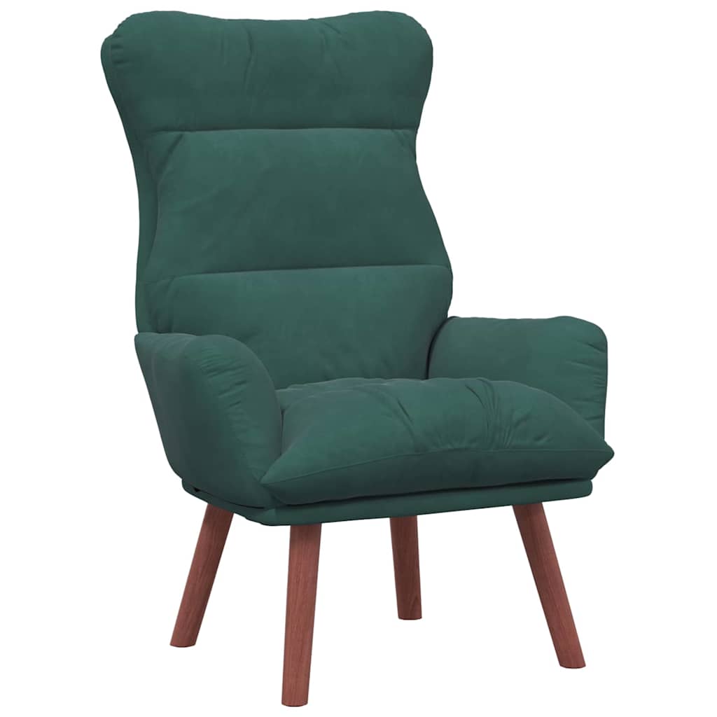 Fauteuil relaxant Vert foncé 69 x 74 x 93 cm Velours - XIOS