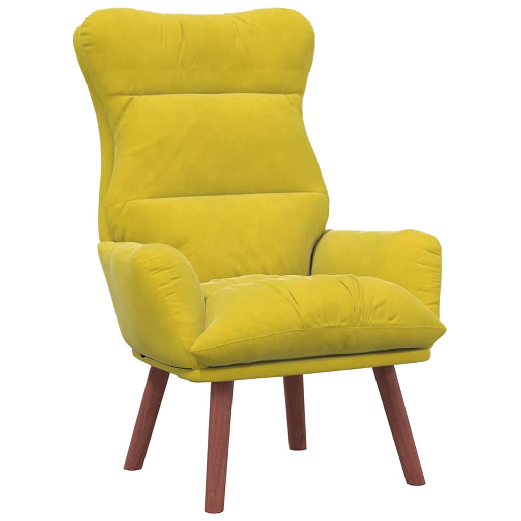 Fauteuil relaxant Jaune 69 x 74 x 93 cm Velours - XIOS