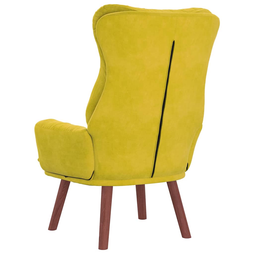Fauteuil relaxant Jaune 69 x 74 x 93 cm Velours - XIOS