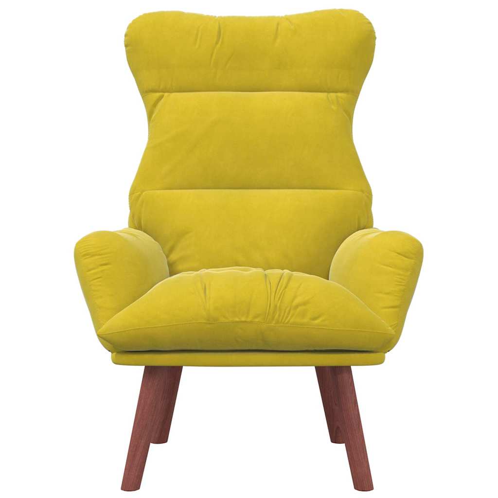 Fauteuil relaxant Jaune 69 x 74 x 93 cm Velours - XIOS