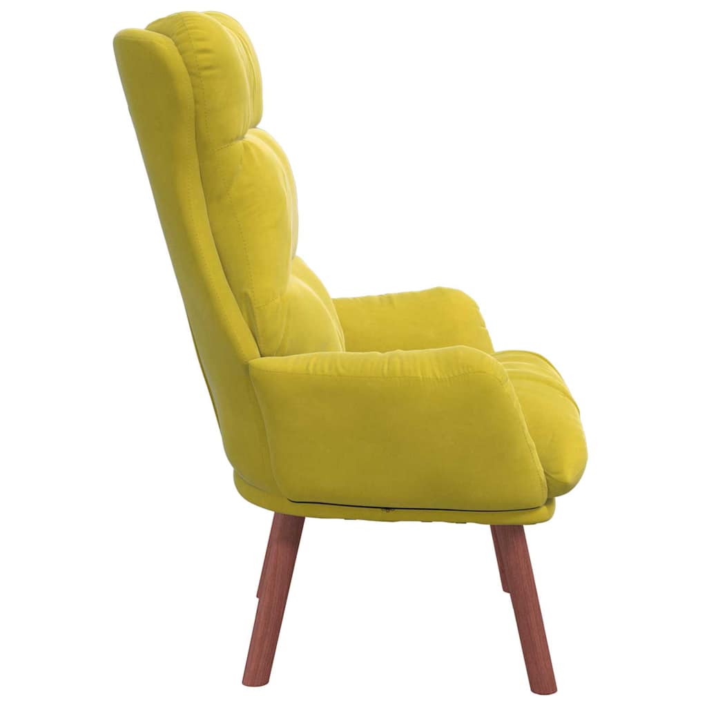 Fauteuil relaxant Jaune 69 x 74 x 93 cm Velours - XIOS