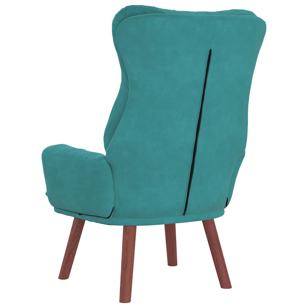 Fauteuil relaxant Turquoise 69 x 74 x 93 cm Velours - XIOS