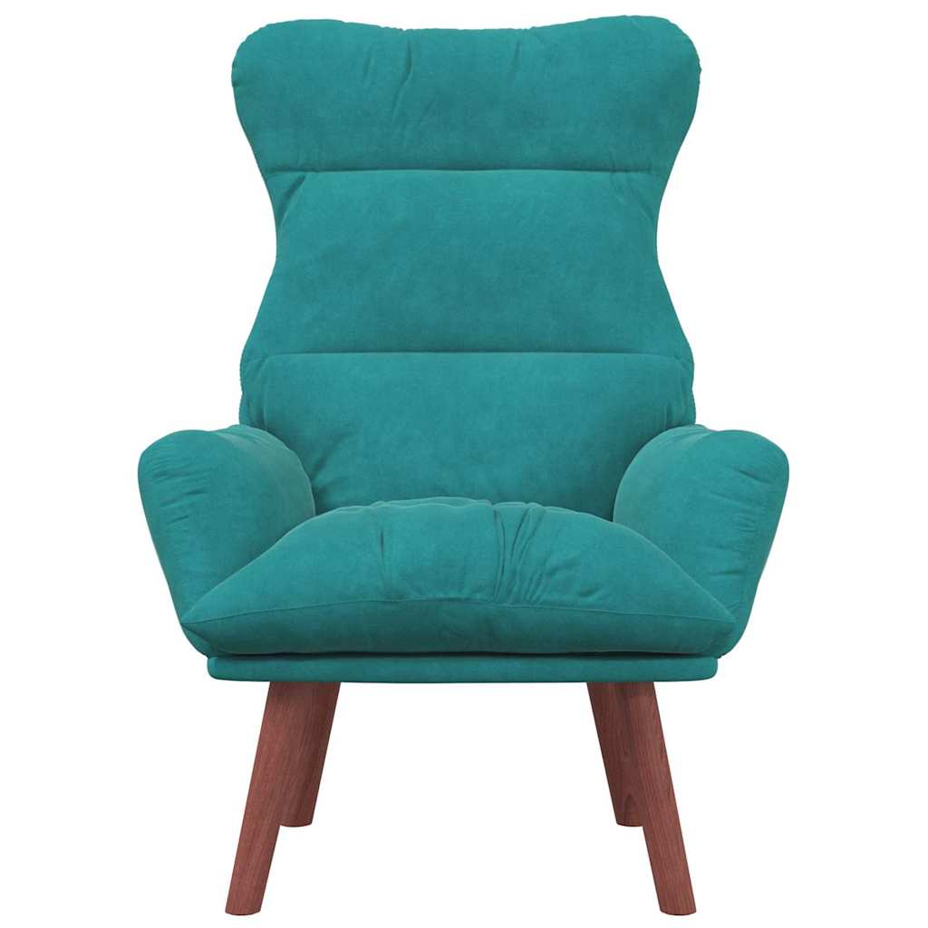 Fauteuil relaxant Turquoise 69 x 74 x 93 cm Velours - XIOS