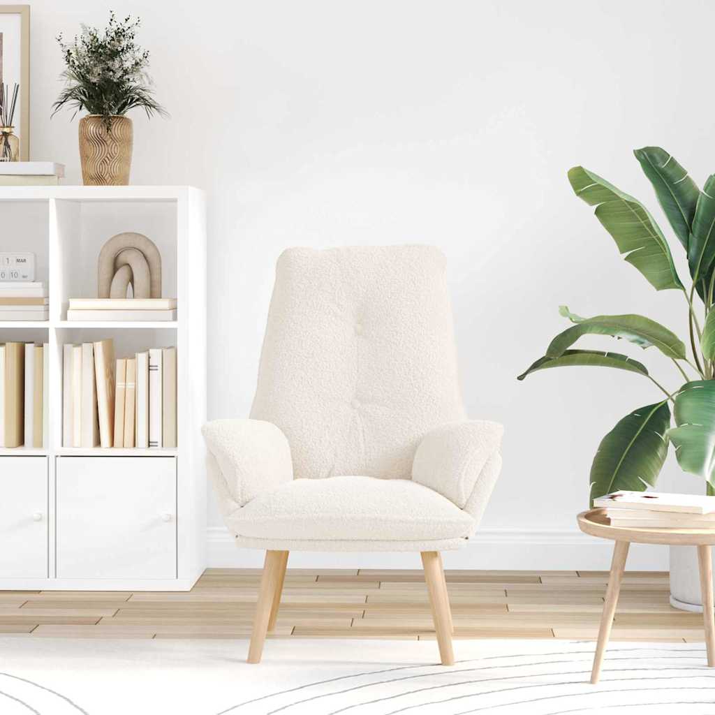 Fauteuil relaxant Crème 69 x 74 x 93 cm tissu - XIOS