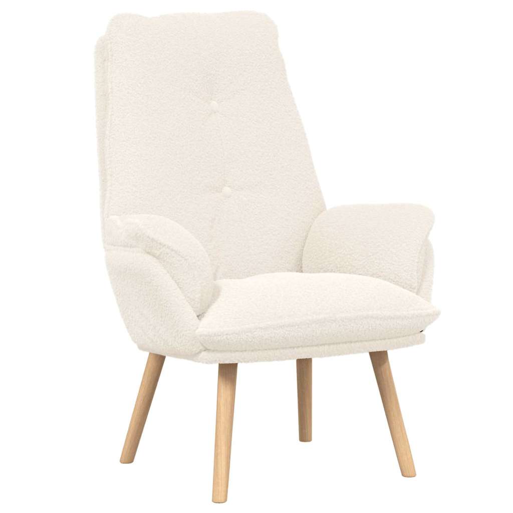 Fauteuil relaxant Crème 69 x 74 x 93 cm tissu - XIOS