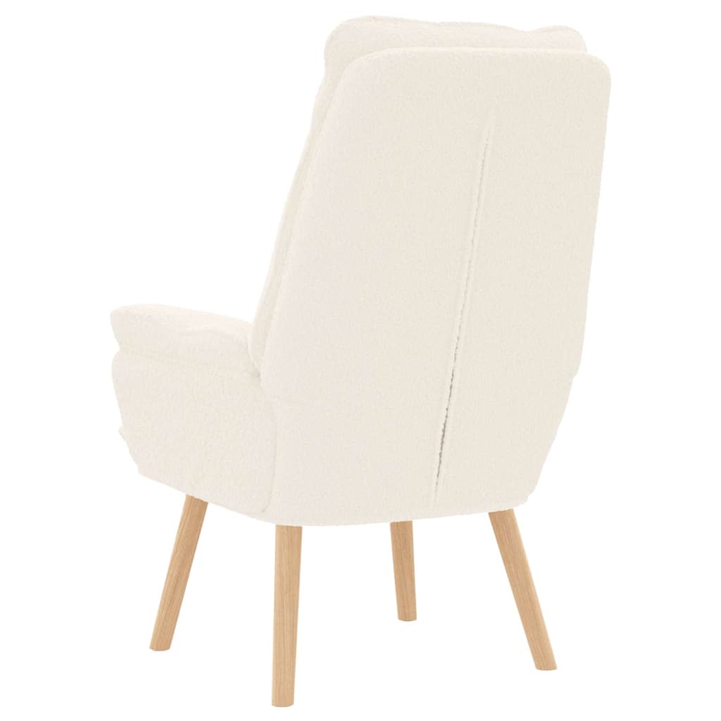 Fauteuil relaxant Crème 69 x 74 x 93 cm tissu - XIOS