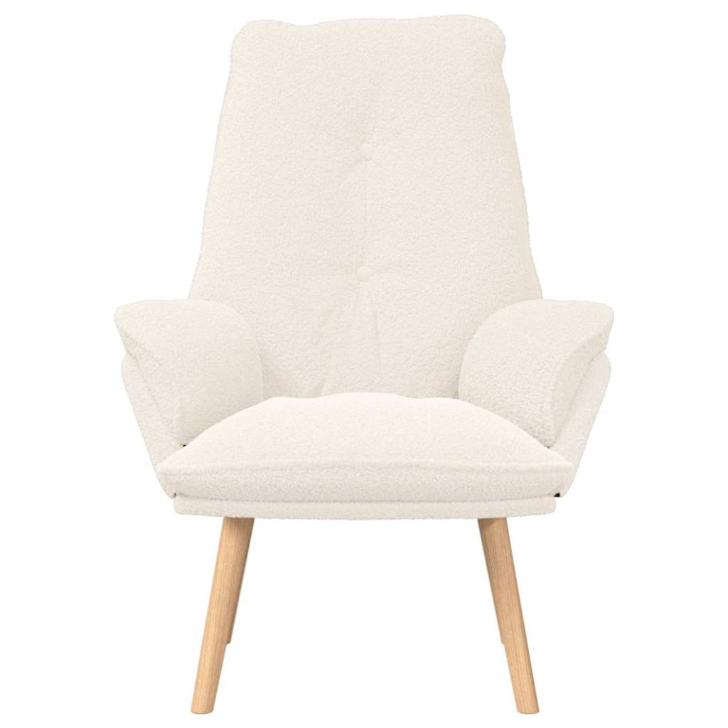 Fauteuil relaxant Crème 69 x 74 x 93 cm tissu - XIOS