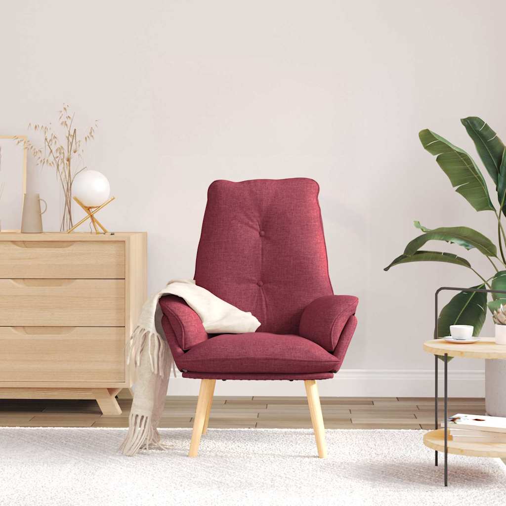 Fauteuil relaxant Rouge bordeaux 69 x 74 x 93 cm tissu - XIOS