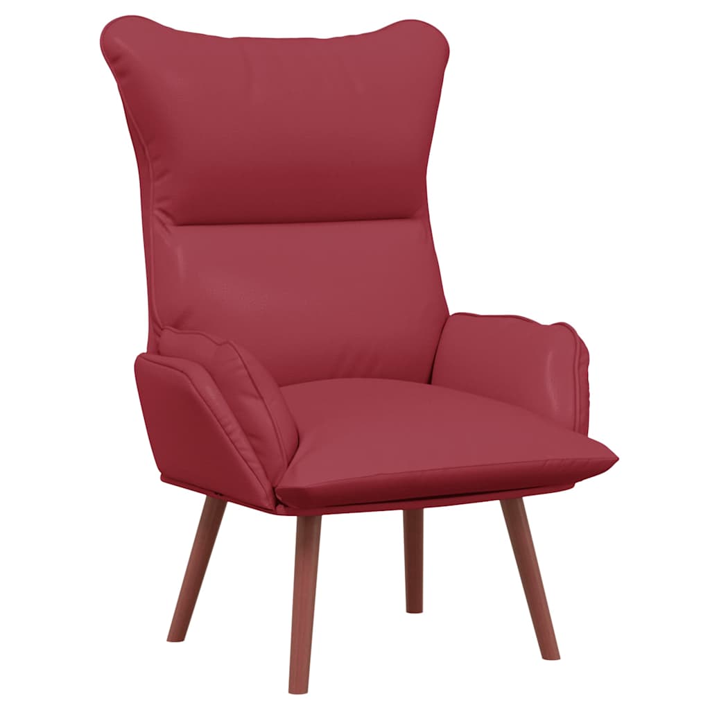 Fauteuil relaxant Rouge bordeaux 69 x 74 x 93 cm Faux cuir - XIOS