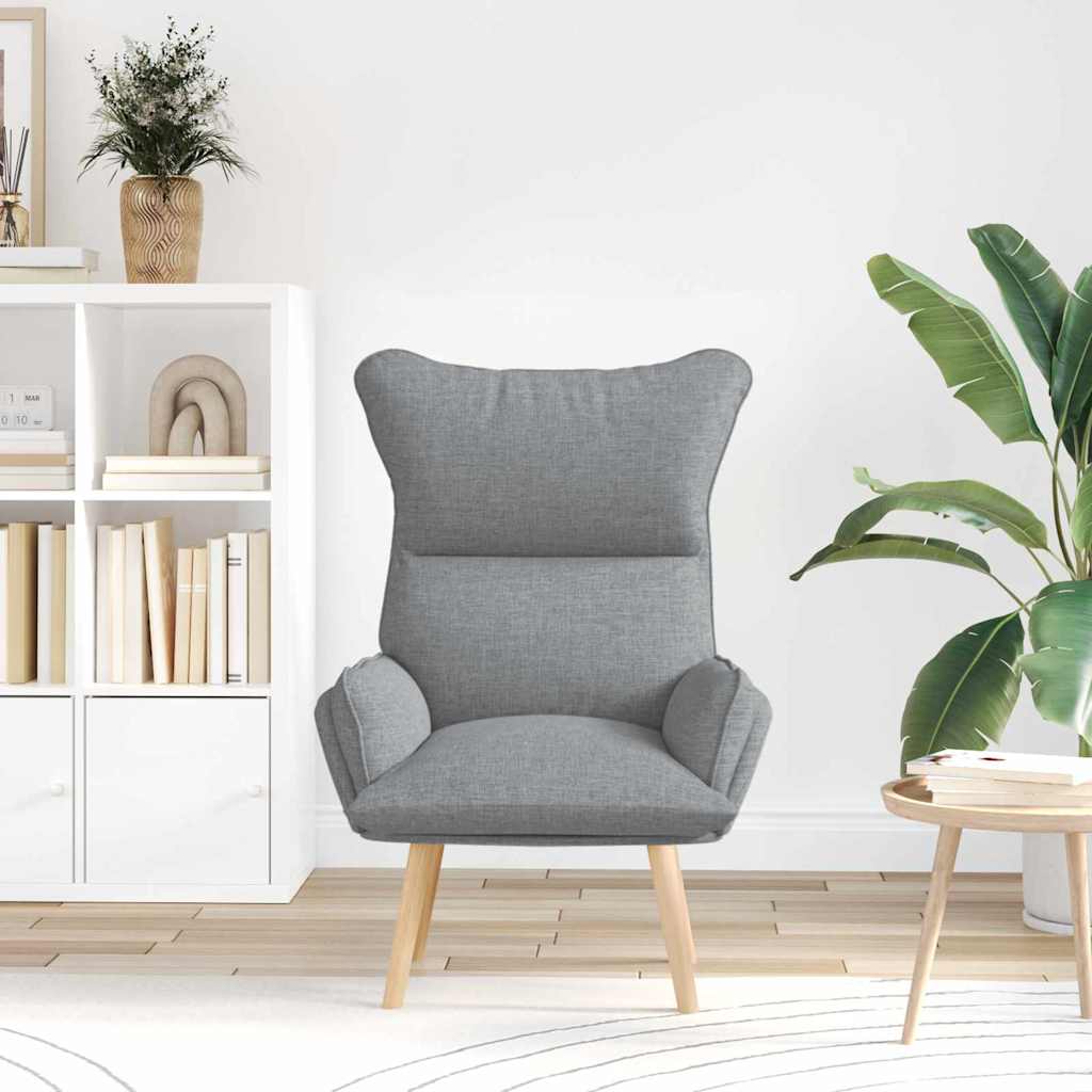 Fauteuil relaxant Gris clair 69 x 74 x 93 cm tissu - XIOS