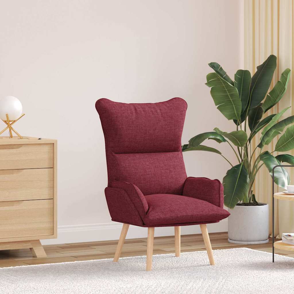 Fauteuil relaxant Rouge bordeaux 69 x 74 x 93 cm tissu - XIOS