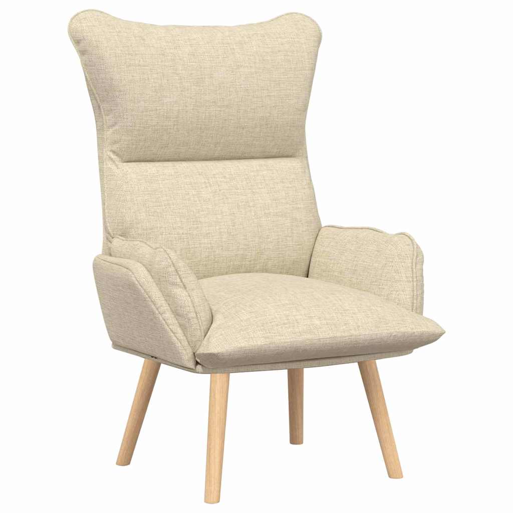 Fauteuil relaxant Crème 69 x 74 x 93 cm tissu - XIOS