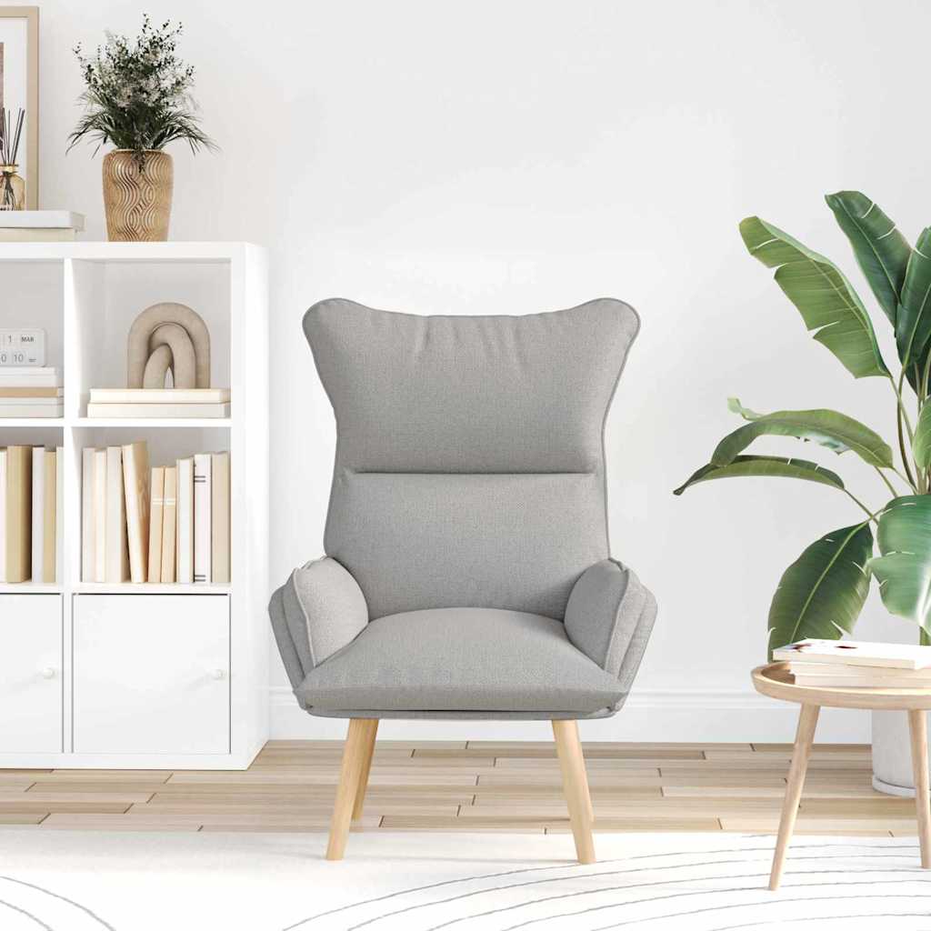 Fauteuil relaxant Gris nuage 69 x 74 x 93 cm tissu - XIOS