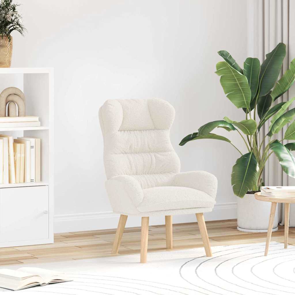 Fauteuil relaxant Crème 69 x 74 x 93 cm tissu - XIOS