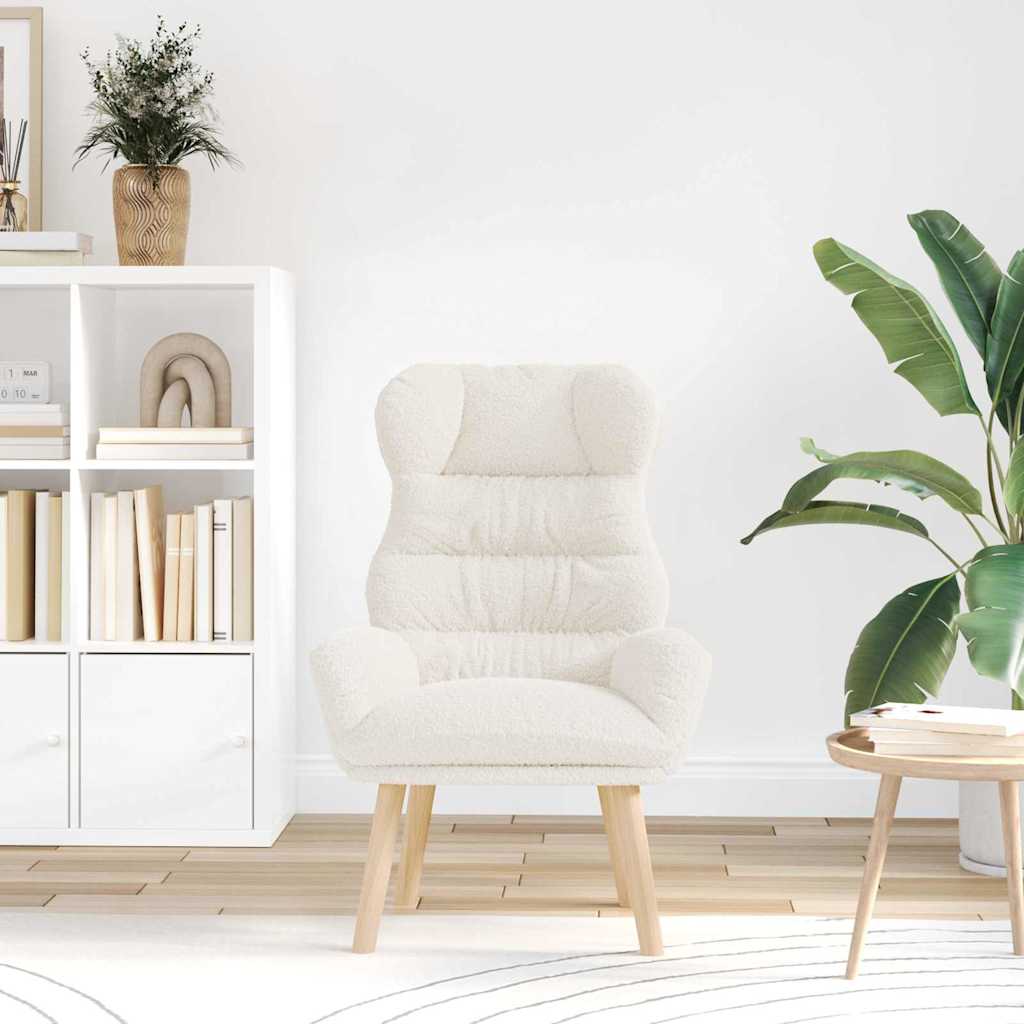 Fauteuil relaxant Crème 69 x 74 x 93 cm tissu - XIOS